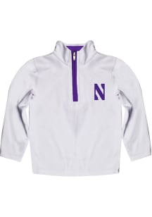 Vive La Fete Northwestern Wildcats Toddler White Impressions Long Sleeve Qtr Zip
