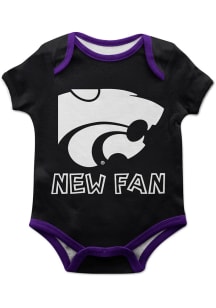 Vive La Fete K-State Wildcats Baby Black New Fan Short Sleeve One Piece