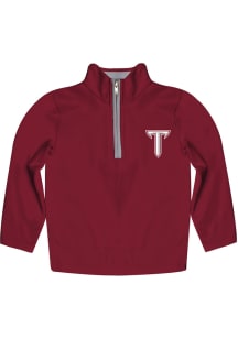 Vive La Fete Troy Trojans Toddler Maroon Impressions Long Sleeve Qtr Zip
