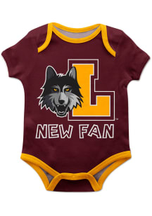 Vive La Fete Loyola Ramblers Baby Maroon New Fan Short Sleeve One Piece