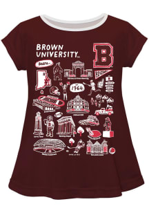 Vive La Fete Brown Bears Toddler Girls Brown Impressions Short Sleeve T-Shirt