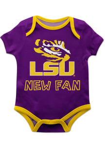 Vive La Fete LSU Tigers Baby Purple New Fan Short Sleeve One Piece