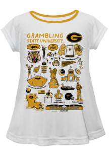 Vive La Fete Grambling State Tigers Toddler Girls White Impressions Short Sleeve T-Shirt