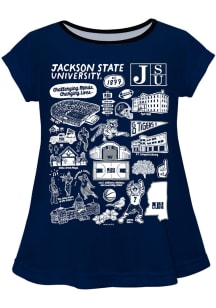 Vive La Fete Jackson State Tigers Toddler Girls Blue Impressions Short Sleeve T-Shirt