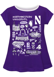 Vive La Fete Northwestern Wildcats Toddler Girls Purple Impressions Short Sleeve T-Shirt