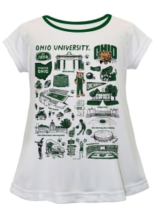 Vive La Fete Ohio Bobcats Toddler Girls White Impressions Short Sleeve T-Shirt