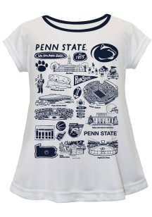Vive La Fete Penn State Nittany Lions Toddler Girls White Impressions Short Sleeve T-Shirt