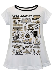 Vive La Fete Purdue Boilermakers Toddler Girls White Impressions Short Sleeve T-Shirt
