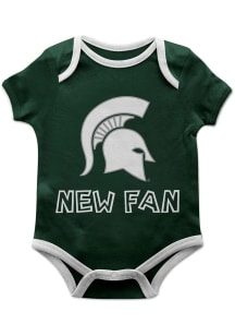 Vive La Fete Michigan State Spartans Baby Green New Fan Short Sleeve One Piece