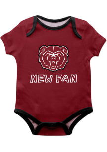 Vive La Fete Missouri State Bears Baby Maroon New Fan Short Sleeve One Piece