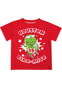 Vive La Fete Houston Cougars Infant Dino-Mite Short Sleeve T-Shirt Red