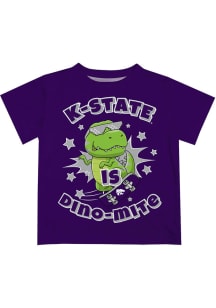 Vive La Fete K-State Wildcats Infant Dino-Mite Short Sleeve T-Shirt Purple