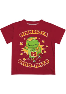 Vive La Fete Minnesota Golden Gophers Infant Dino-Mite Short Sleeve T-Shirt Maroon