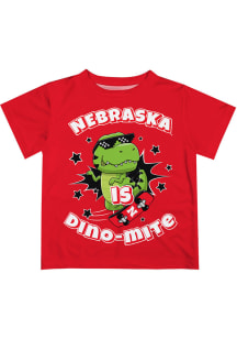 Vive La Fete Nebraska Cornhuskers Infant Dino-Mite Short Sleeve T-Shirt Red