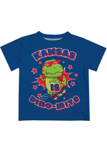Vive La Fete Kansas Jayhawks Infant Dino-Mite Short Sleeve T-Shirt Blue