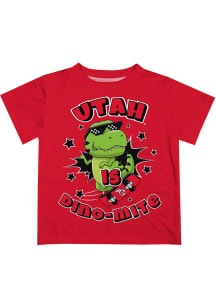 Vive La Fete Utah Utes Infant Dino-Mite Short Sleeve T-Shirt Red