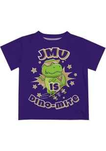 Vive La Fete James Madison Dukes Toddler Purple Dino-Mite Short Sleeve T-Shirt