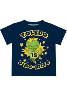 Vive La Fete Toledo Rockets Toddler Blue Dino-Mite Short Sleeve T-Shirt