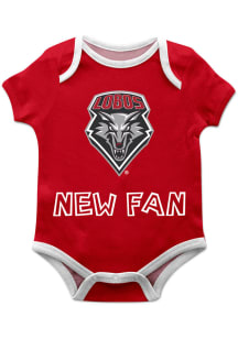 Vive La Fete New Mexico Lobos Baby Red New Fan Short Sleeve One Piece