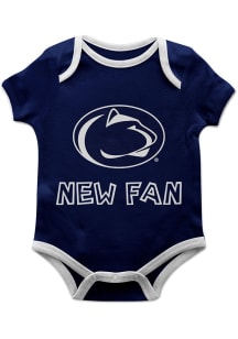 Vive La Fete Penn State Nittany Lions Baby Navy Blue New Fan Short Sleeve One Piece