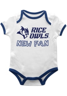 Vive La Fete Rice Owls Baby White New Fan Short Sleeve One Piece