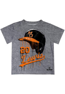 Kyle Lewis Mercer Bears Infant Dripping Helmet Short Sleeve T-Shirt Grey