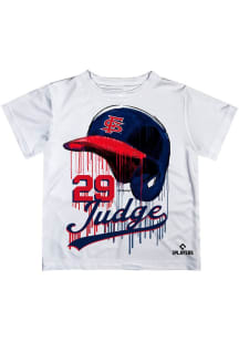 Aaron Judge  Vive La Fete Fresno State Bulldogs Toddler White Dripping Helmet Short Sleeve T-Shirt