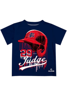 Aaron Judge  Vive La Fete Fresno State Bulldogs Toddler Navy Blue Dripping Helmet Short Sleeve T-S..