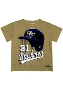 Charlie Blackmon  Vive La Fete GA Tech Yellow Jackets Toddler Gold Dripping Helmet Short Sleeve T-..