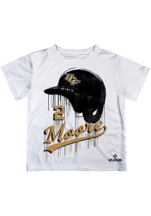 Dylan Moore  Vive La Fete UCF Knights Youth White Dripping Helmet Short Sleeve T-Shirt