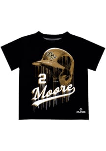 Dylan Moore  Vive La Fete UCF Knights Youth Black Dripping Helmet Short Sleeve T-Shirt