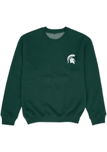 Vive La Fete Michigan State Spartans Youth Green Impressions Long Sleeve Crew Sweatshirt