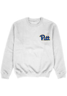 Vive La Fete Pitt Panthers Youth White Impressions Long Sleeve Crew Sweatshirt