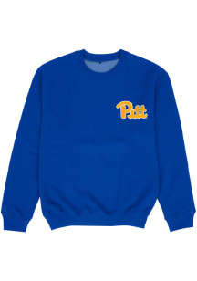 Vive La Fete Pitt Panthers Youth Blue Impressions Long Sleeve Crew Sweatshirt