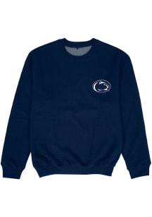 Vive La Fete Penn State Nittany Lions Youth Navy Blue Impressions Long Sleeve Crew Sweatshirt