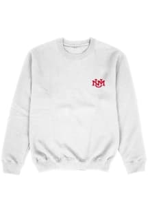 Vive La Fete New Mexico Lobos Youth White Impressions Long Sleeve Crew Sweatshirt