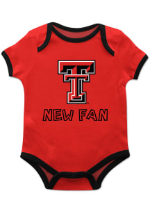Vive La Fete Texas Tech Red Raiders Baby Red New Fan Short Sleeve One Piece