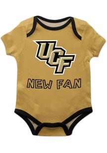 Vive La Fete UCF Knights Baby Gold New Fan Short Sleeve One Piece