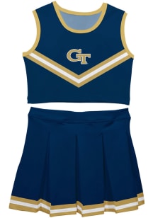 Vive La Fete GA Tech Yellow Jackets Toddler Girls Blue Ashley 2 Pc Sets Cheer