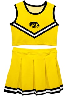Vive La Fete Iowa Hawkeyes Toddler Girls Gold Ashley 2 Pc Sets Cheer