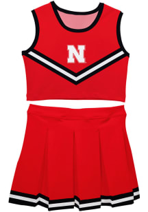 Vive La Fete Nebraska Cornhuskers Toddler Girls Red Ashley 2 Pc Sets Cheer