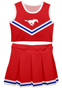 Vive La Fete SMU Mustangs Toddler Girls Red Ashley 2 Pc Sets Cheer