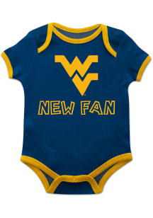 Vive La Fete West Virginia Mountaineers Baby Blue New Fan Short Sleeve One Piece