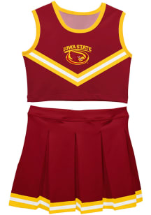 Vive La Fete Iowa State Cyclones Girls Maroon Ashley 2 Pc Design Set Cheer