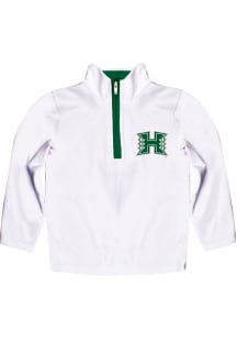 Vive La Fete Hawaii Warriors Youth White Impressions Long Sleeve Quarter Zip Shirt