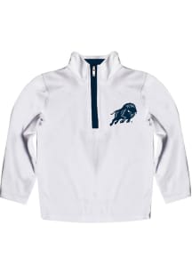 Vive La Fete Howard Bison Youth White Impressions Long Sleeve Quarter Zip Shirt