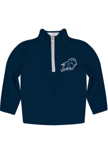 Vive La Fete Howard Bison Youth Blue Impressions Long Sleeve Quarter Zip Shirt