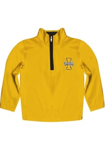Vive La Fete Idaho Vandals Youth Yellow Impressions Long Sleeve Quarter Zip Shirt
