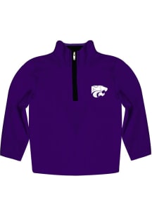Vive La Fete K-State Wildcats Youth Purple Impressions Long Sleeve Quarter Zip Shirt