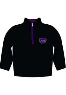 Vive La Fete K-State Wildcats Youth Black Impressions Long Sleeve Quarter Zip Shirt